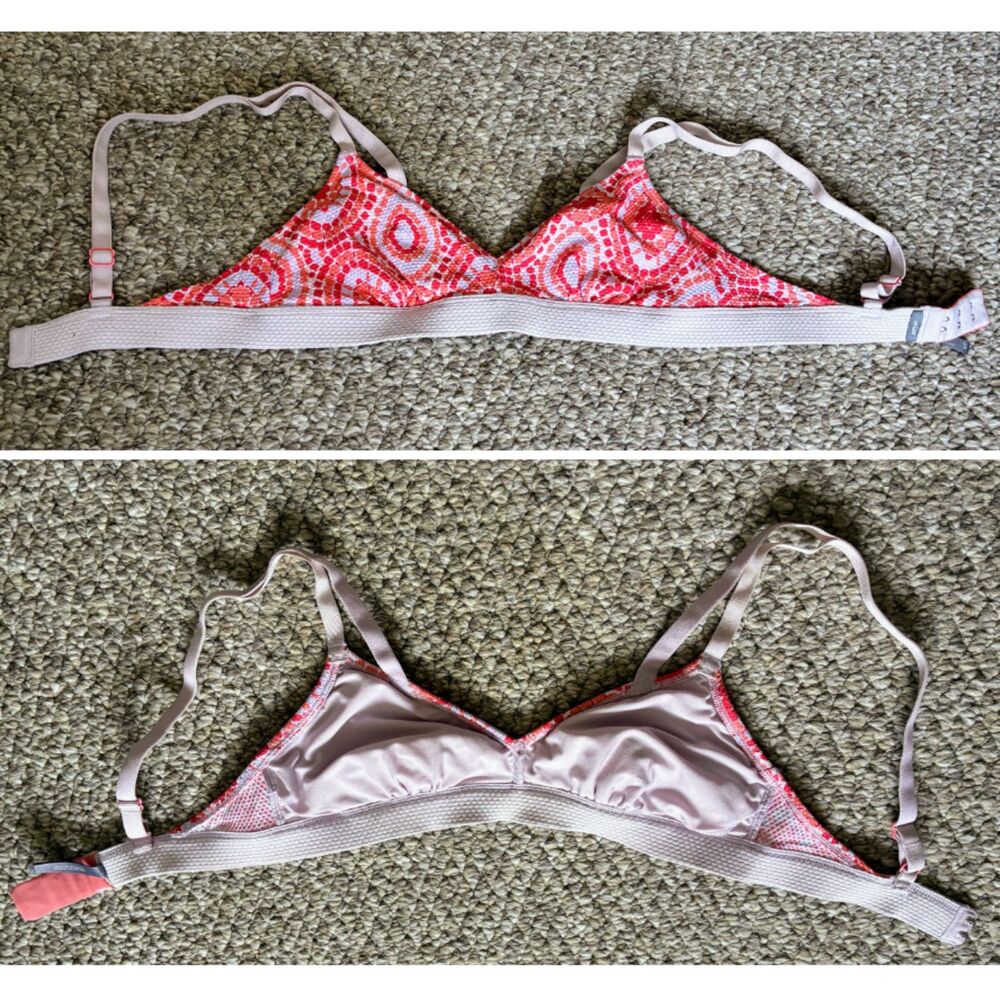 Aerie Lilac Neon-Print Bralette in Size S